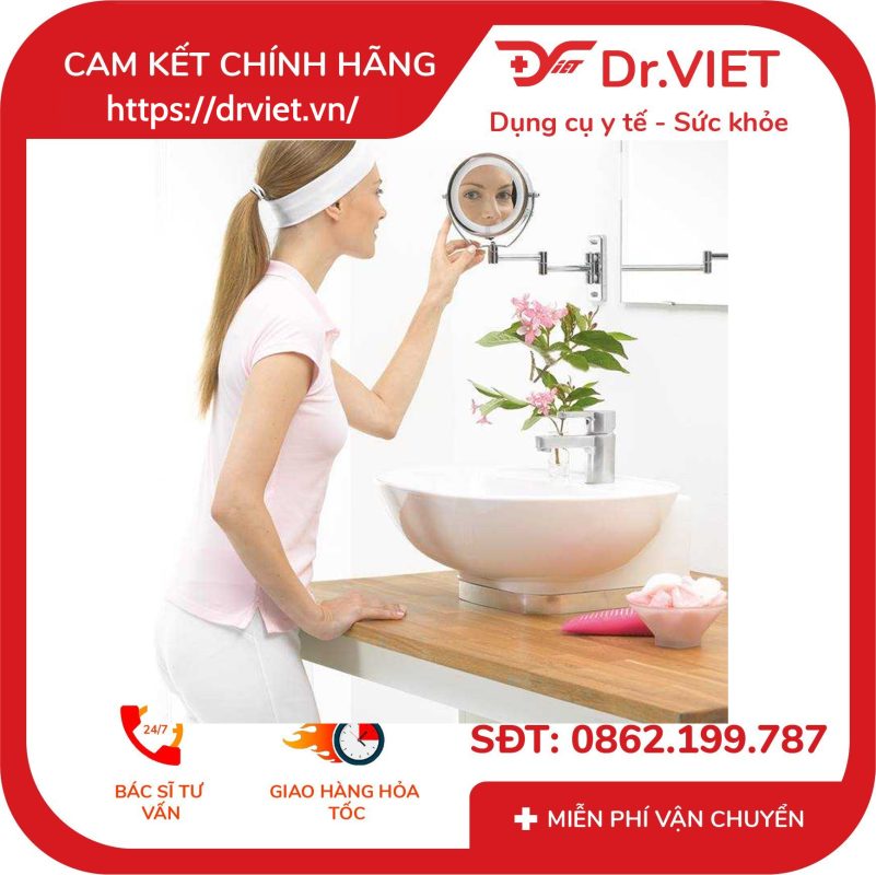Gương trang điểm 2 mặt đèn LED gắn tường Beurer BS59 16 Gương trang điểm 2 mặt đèn LED gắn tường Beurer BS59