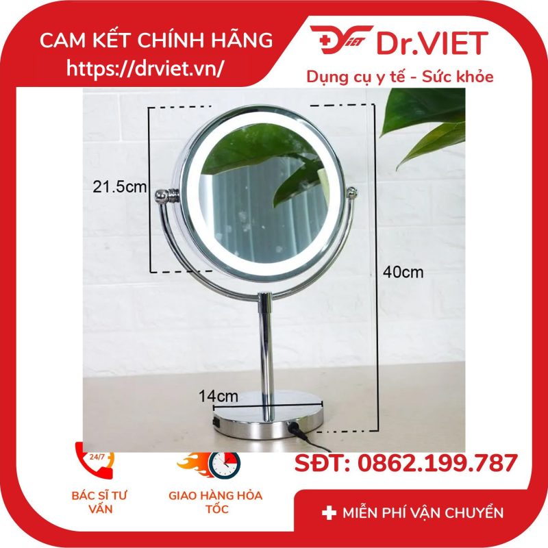 Gương trang điểm 2 mặt kèm đèn led Beurer BS69 12 Gương trang điểm 2 mặt kèm đèn led Beurer BS69