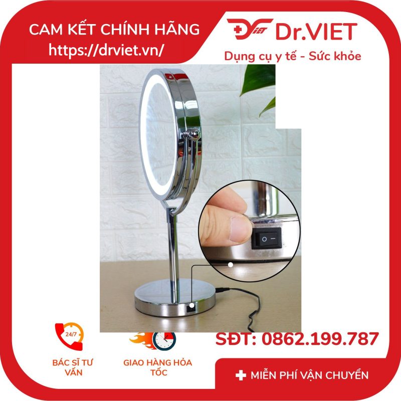 Gương trang điểm 2 mặt kèm đèn led Beurer BS69 13 Gương trang điểm 2 mặt kèm đèn led Beurer BS69