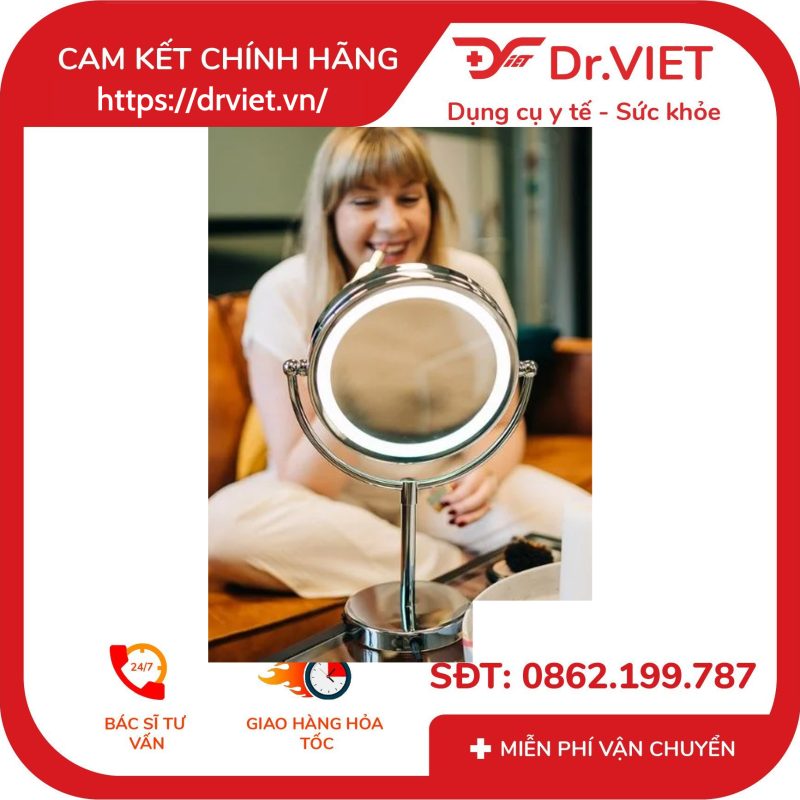 Gương trang điểm 2 mặt kèm đèn led Beurer BS69 14 Gương trang điểm 2 mặt kèm đèn led Beurer BS69
