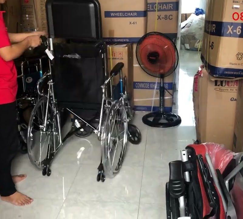 Xe lăn đa năng sắt sơn 2 chống lật X67 12 Xe lăn đa năng sắt sơn 2 chống lật X67