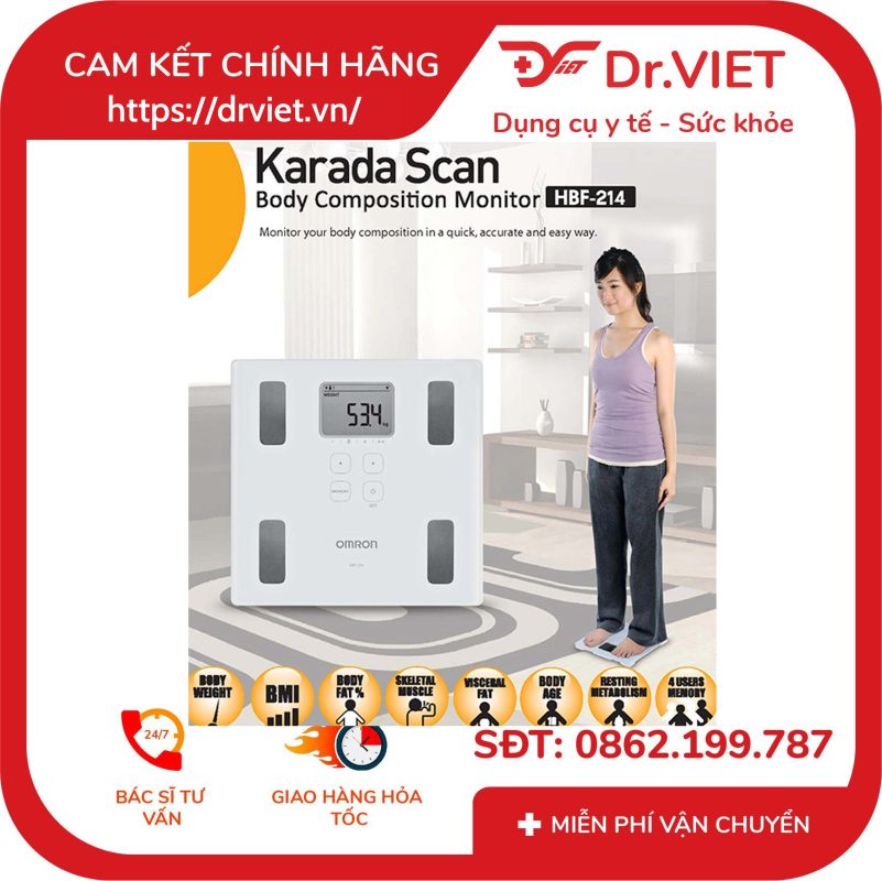 Máy đo thành phần cơ thể Omron HBF-214 14 Máy đo thành phần cơ thể Omron HBF-214