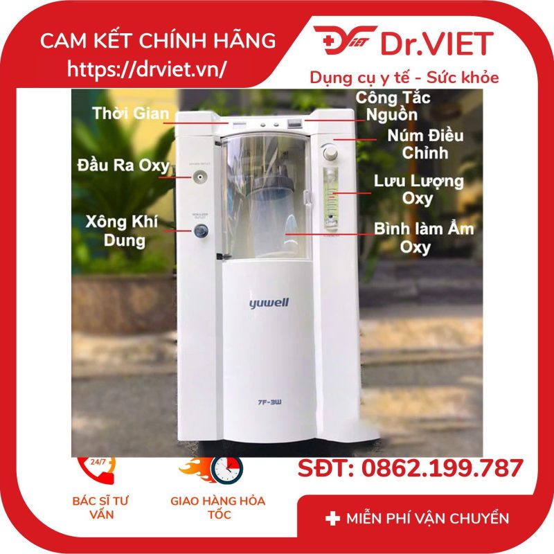 Máy tạo oxy 3 lít Yuwell 7F-3E 14 Máy tạo oxy 3 lít Yuwell 7F-3E