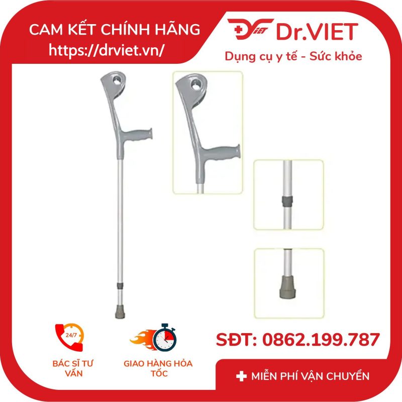 Nạng Khuỷu Tay Lucass C37 (1 Cây) 12 Nạng Khuỷu Tay Lucass C37 (1 Cây)