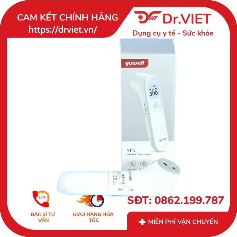 Nhiệt kế hồng ngoại đo trán Yuwell YT-1 12 Nhiệt kế hồng ngoại đo trán Yuwell YT-1