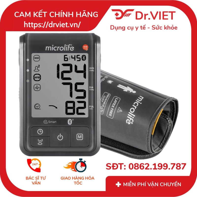 Máy đo huyết áp bắp tay Microlife B6 Advanced Connect 12 Máy đo huyết áp bắp tay Microlife B6 Advanced Connect