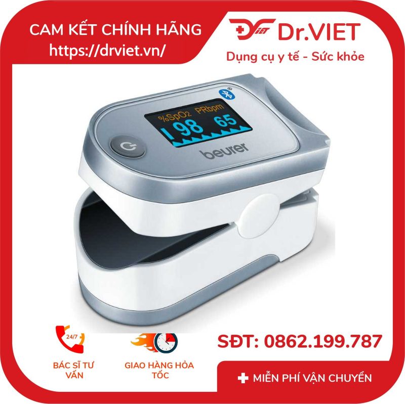 Máy đo nồng độ Oxy trong máu SPO2 và nhịp tim Beurer PO60