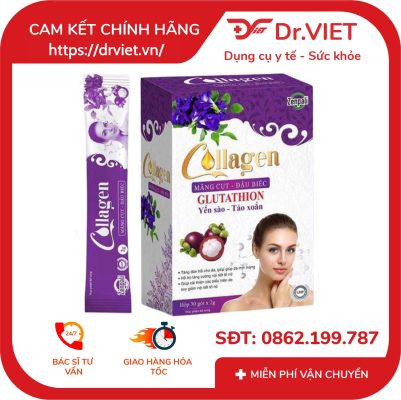 Colagen Măng Cụt Đậu Biếc Zenpali Hộp 30 Gói
