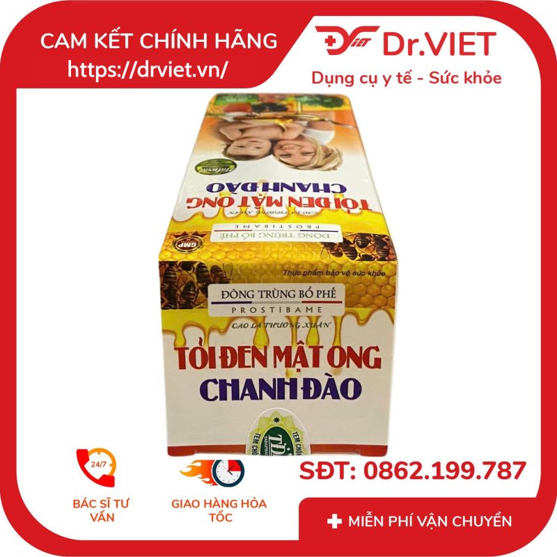 Đông Trùng Bổ Phế Prostibame Cao lá thường Xuân Tỏi đen Mật Ong Chanh đào 11 Đông Trùng Bổ Phế Prostibame Cao lá thường Xuân Tỏi đen Mật Ong Chanh đào