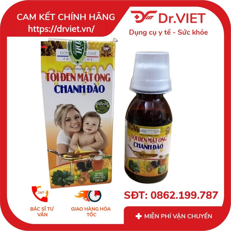 Đông Trùng Bổ Phế Prostibame Cao lá thường Xuân Tỏi đen Mật Ong Chanh đào