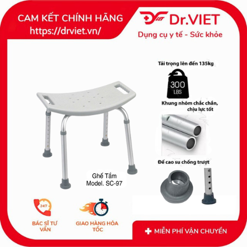 Ghế Tắm Lucass SC97 – Khung Nhôm, Chống Trượt, An Toàn