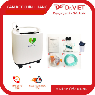Máy tạo Oxy IMEDICARE IOC-5LS – Giải pháp tối ưu cho sức khỏe hô hấp gia đình và bệnh viện 3 Máy tạo Oxi