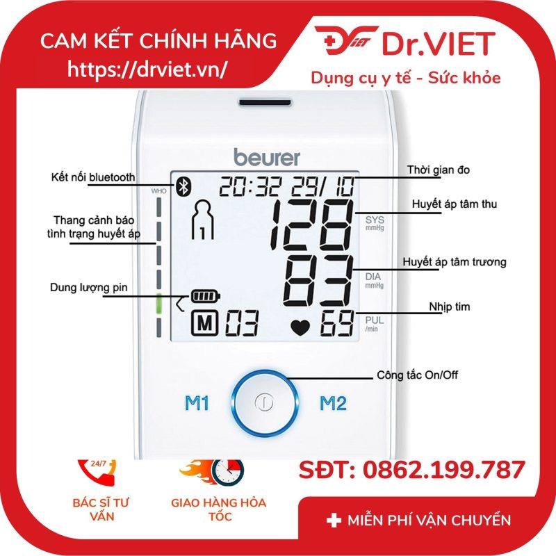 Máy đo huyết áp bắp tay Beurer BM85