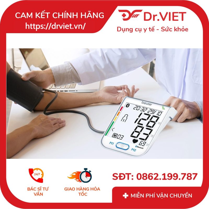 Máy đo huyết áp bắp tay kết nối Bluetooth Beurer BM77