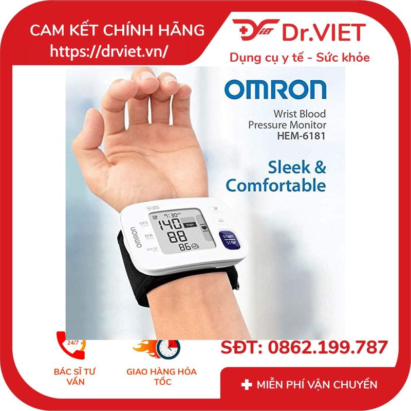 Máy đo huyết áp cổ tay Omron HEM-6181