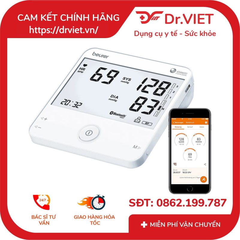 Máy đo huyết áp và điện tâm đồ Beurer BM95 14 Máy đo huyết áp và điện tâm đồ Beurer BM95