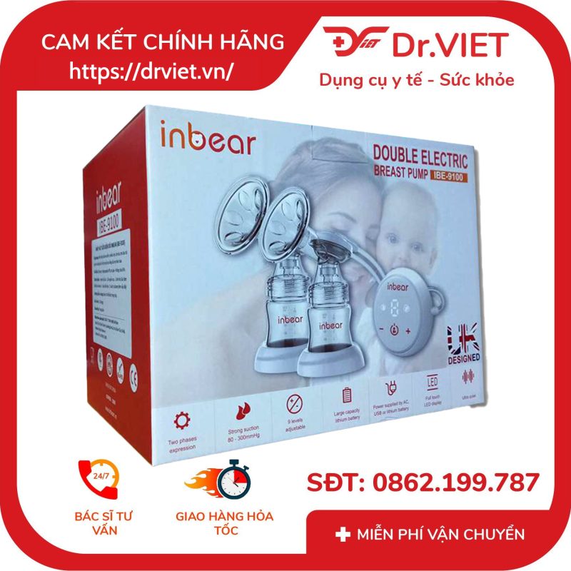 Máy hút sữa điện đôi Inbear Extra IBE-9100 11 Máy hút sữa điện đôi Inbear Extra IBE-9100