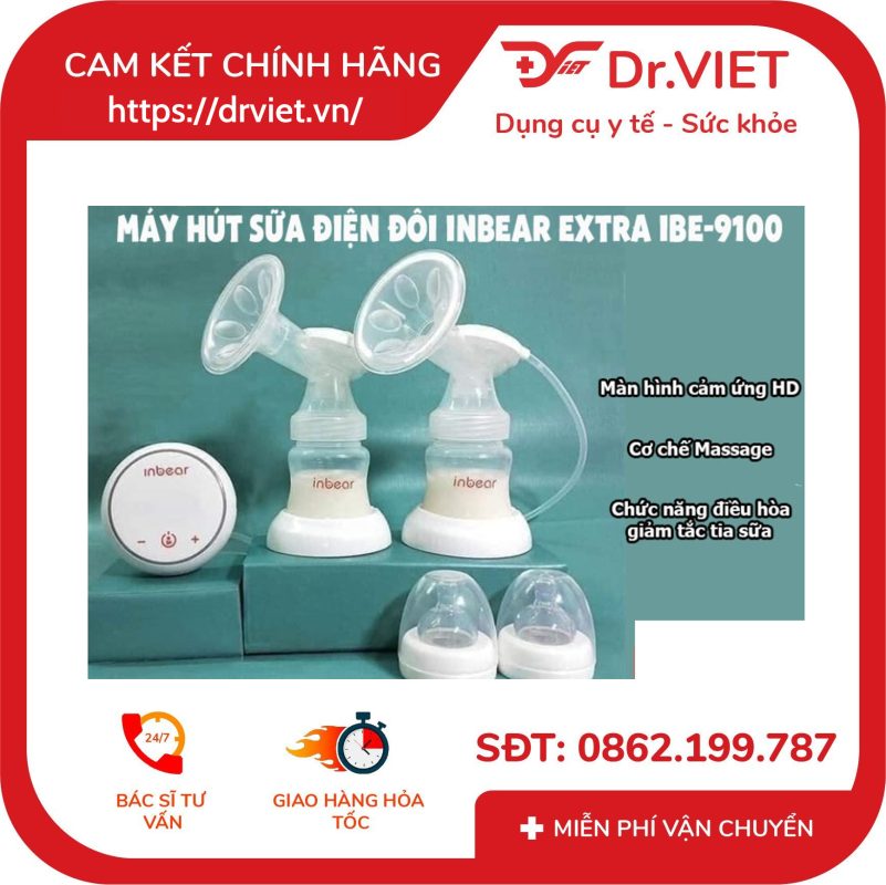 Máy hút sữa điện đôi Inbear Extra IBE-9100 14 Máy hút sữa điện đôi Inbear Extra IBE-9100