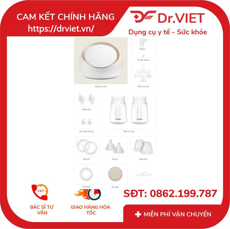 Máy hút sữa điện đôi kép Spectra Dual S 14 Máy hút sữa điện đôi kép Spectra Dual S