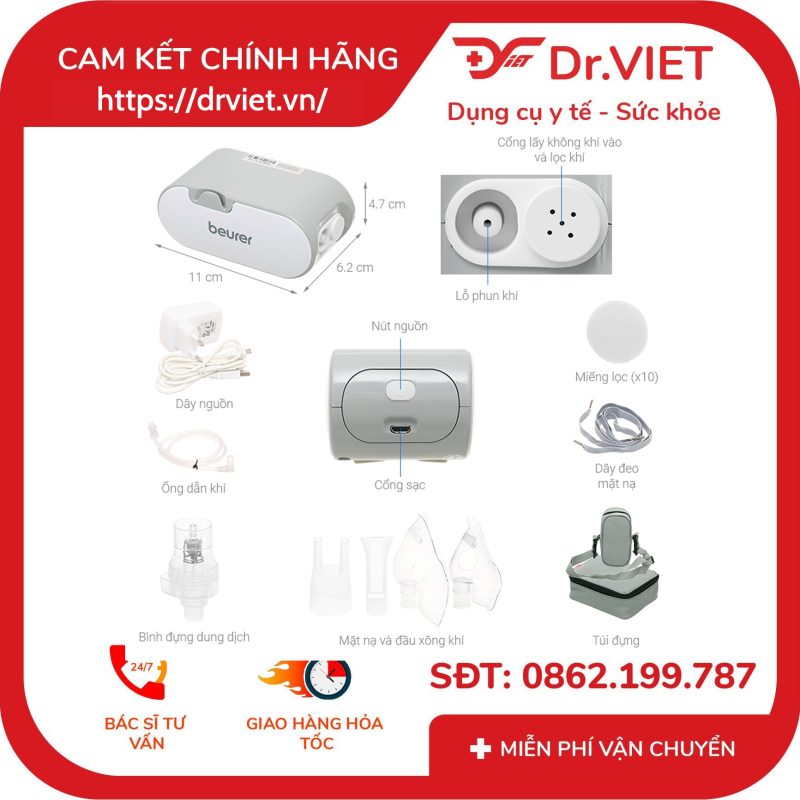 Máy xông mũi họng Beurer IH58 15 Máy xông mũi họng Beurer IH58