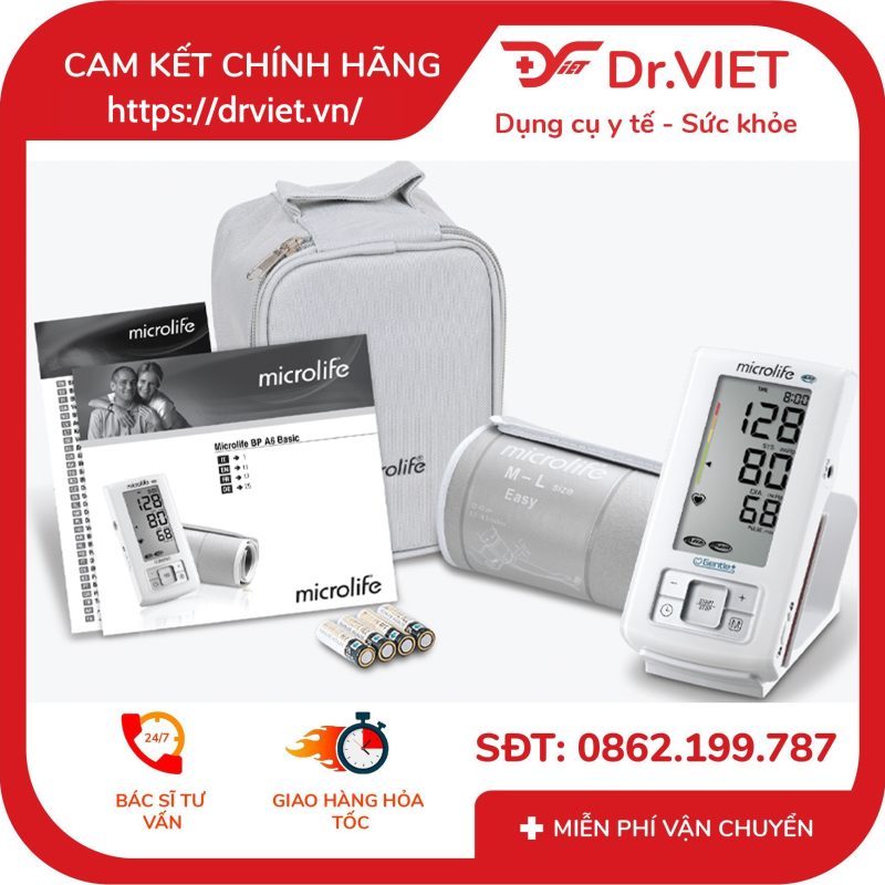 Máy đo huyết áp bắp tay Microlife A6 Basic 10 Máy đo huyết áp bắp tay Microlife A6 Basic