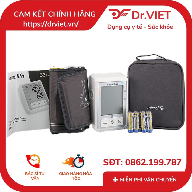 Máy đo huyết áp Microlife B3 Basic 12 Máy đo huyết áp Microlife B3 Basic