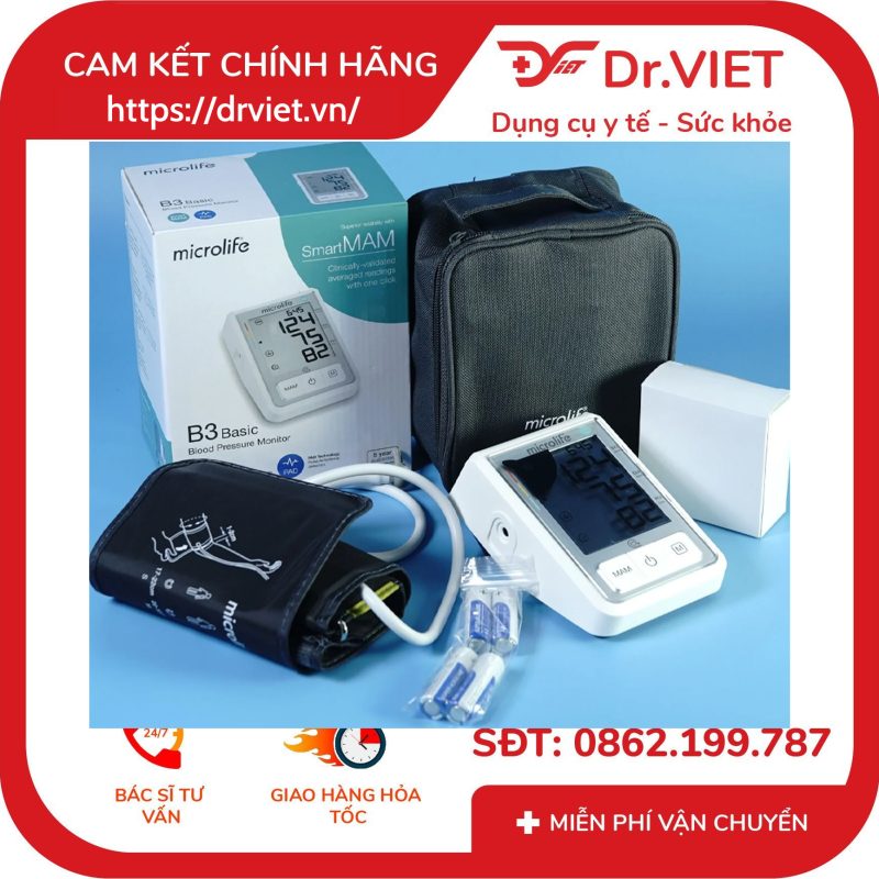 Máy đo huyết áp Microlife B3 Basic 13 Máy đo huyết áp Microlife B3 Basic