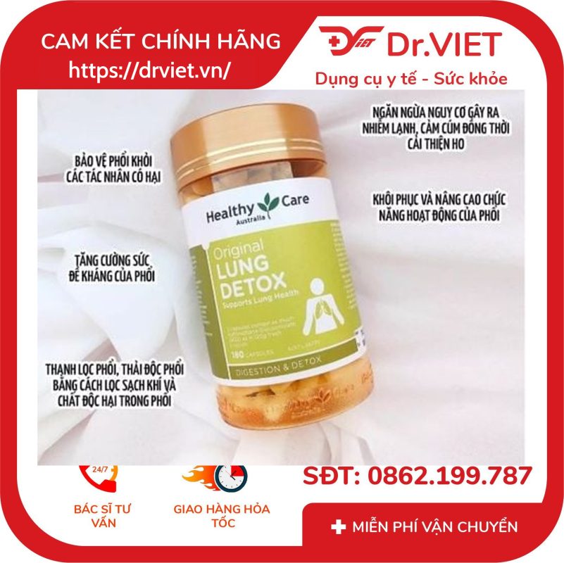 Viên Hỗ Trợ Thải Độc Phổi Healthy Care Original Lung Detox 180 viên 13 Viên Hỗ Trợ Thải Độc Phổi Healthy Care Original Lung Detox 180 viên
