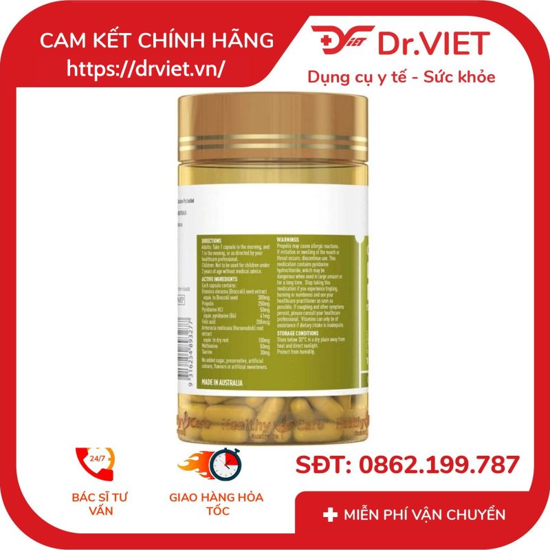 Viên Hỗ Trợ Thải Độc Phổi Healthy Care Original Lung Detox 180 viên 12 Viên Hỗ Trợ Thải Độc Phổi Healthy Care Original Lung Detox 180 viên