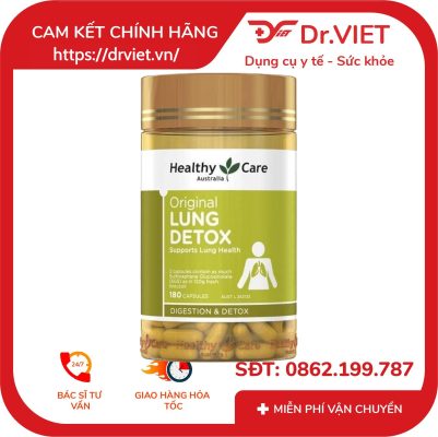 Viên Hỗ Trợ Thải Độc Phổi Healthy Care Original Lung Detox 180 viên 15 Viên Hỗ Trợ Thải Độc Phổi Healthy Care Original Lung Detox 180 viên
