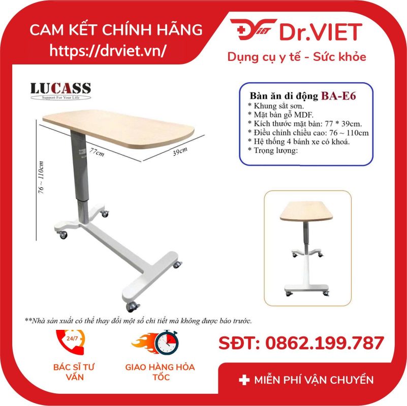 Bàn ăn di động Lucass BA-E2 12 Bàn ăn di động Lucass BA-E2