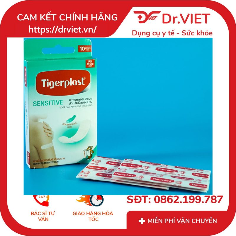 Băng cá nhân co giãn TigerPlast Soft Pad 10 Băng cá nhân co giãn TigerPlast Soft Pad