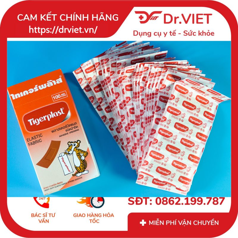 Băng cá nhân vải Tigerplast ELASTIC FABRIC 10 Băng cá nhân vải Tigerplast ELASTIC FABRIC