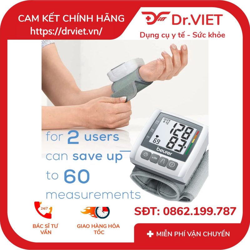 Máy đo huyết áp cổ tay Beurer BC30 13 Máy đo huyết áp cổ tay Beurer BC30