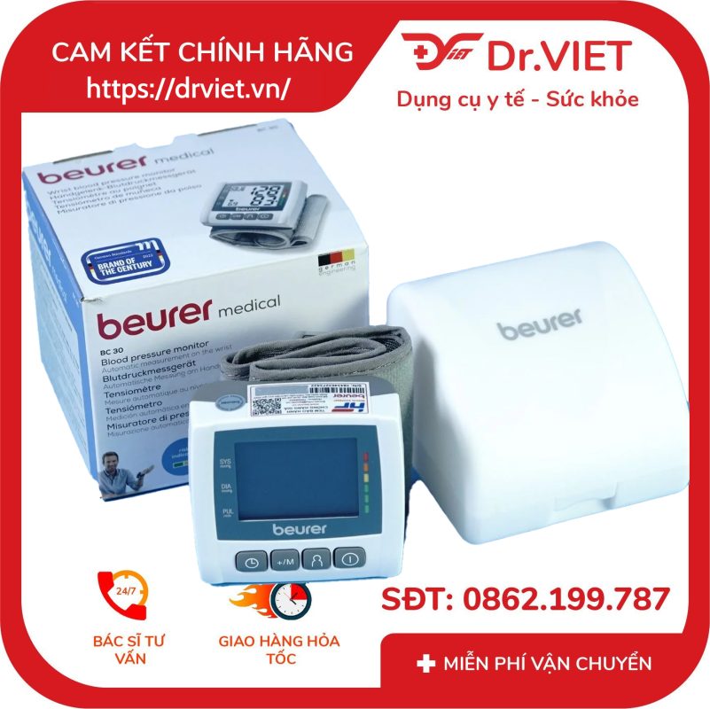Máy đo huyết áp cổ tay Beurer BC30 17 Máy đo huyết áp cổ tay Beurer BC30