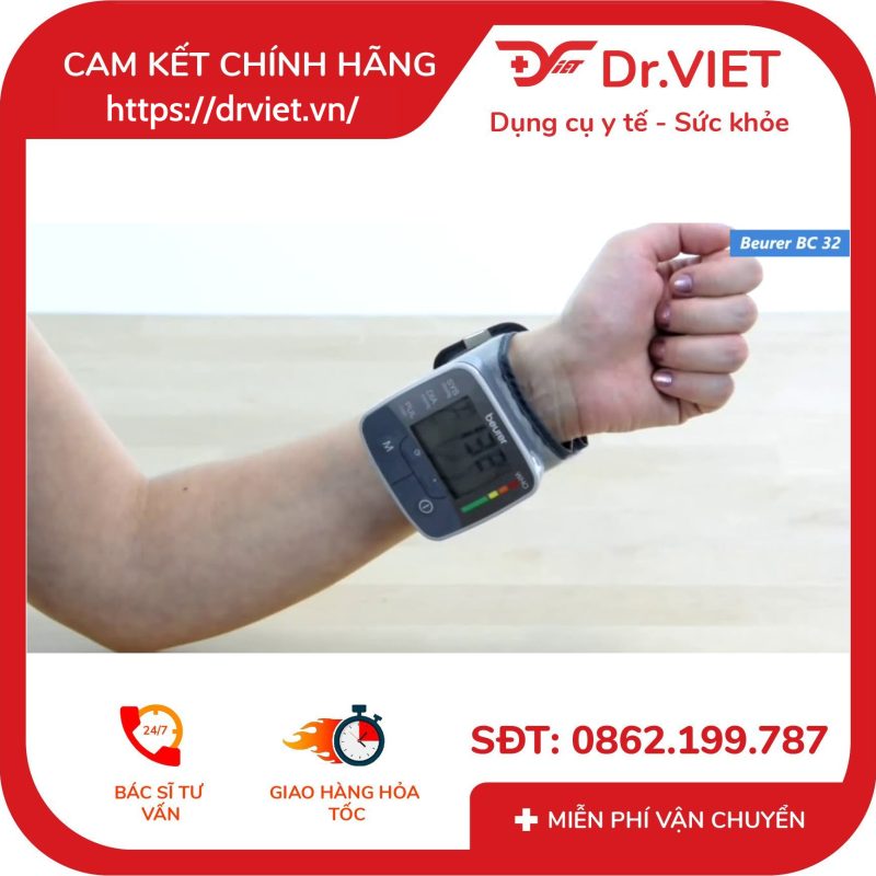 Máy đo huyết áp cổ tay Beurer BC32 12 Máy đo huyết áp cổ tay Beurer BC32
