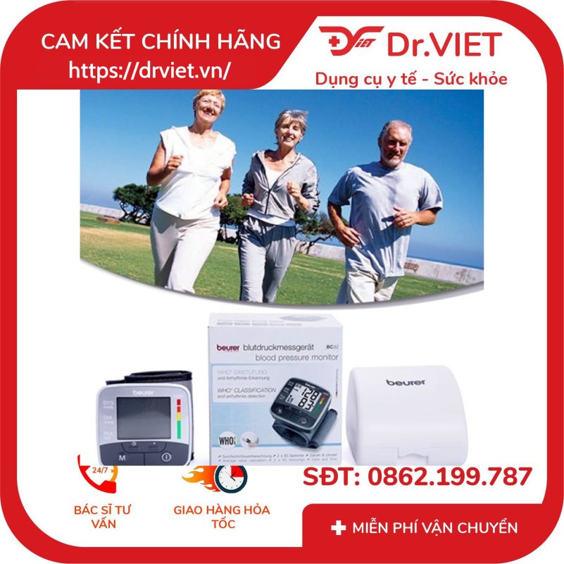 Máy đo huyết áp cổ tay Beurer BC32 14 Máy đo huyết áp cổ tay Beurer BC32