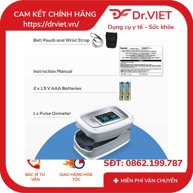 Máy Đo Nồng Độ Oxy Và Nhịp Tim Beurer PO30
