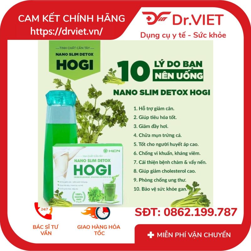 Tinh chất cần tây Nano Slim Detox HOGI 12 Tinh chất cần tây Nano Slim Detox HOGI