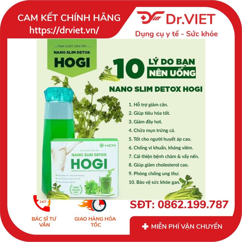 Tinh chất cần tây Nano Slim Detox HOGI 14 Tinh chất cần tây Nano Slim Detox HOGI