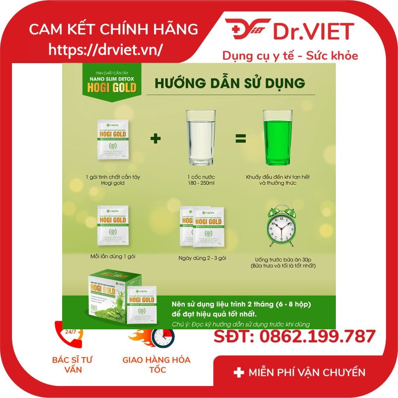 Tinh chất Cần tây Nano Slim Detox Hogi Gold 16 Tinh chất Cần tây Nano Slim Detox Hogi Gold
