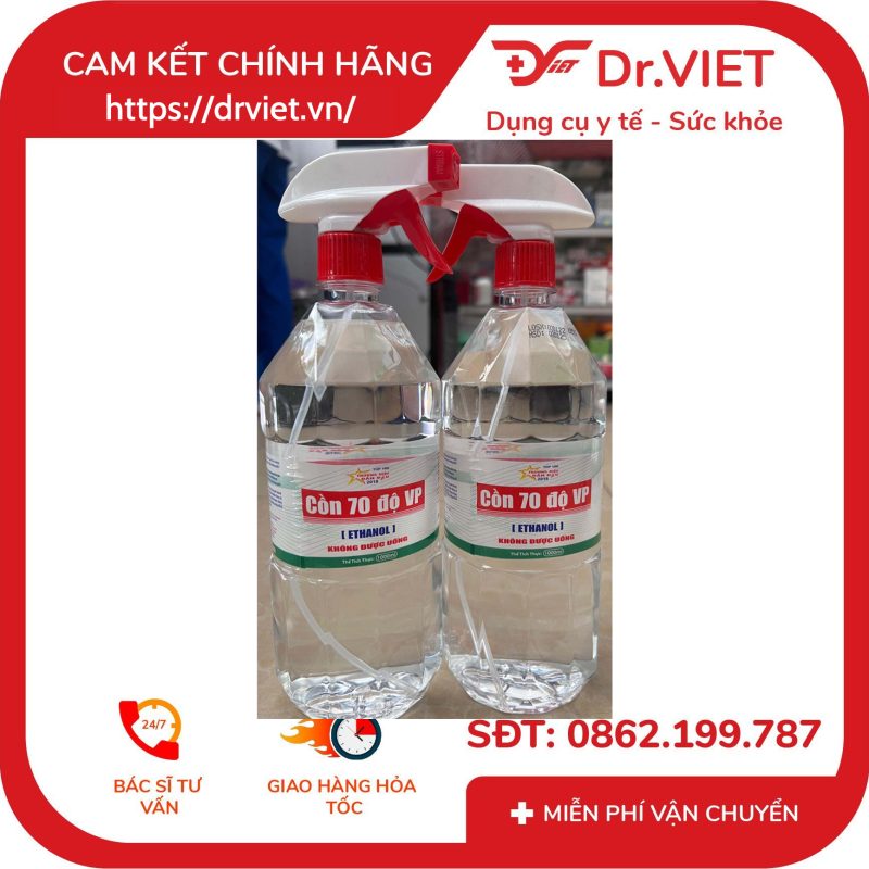 Cồn 70 độ Vĩnh Phúc 1000ml 12 Cồn 70 độ Vĩnh Phúc 1000ml
