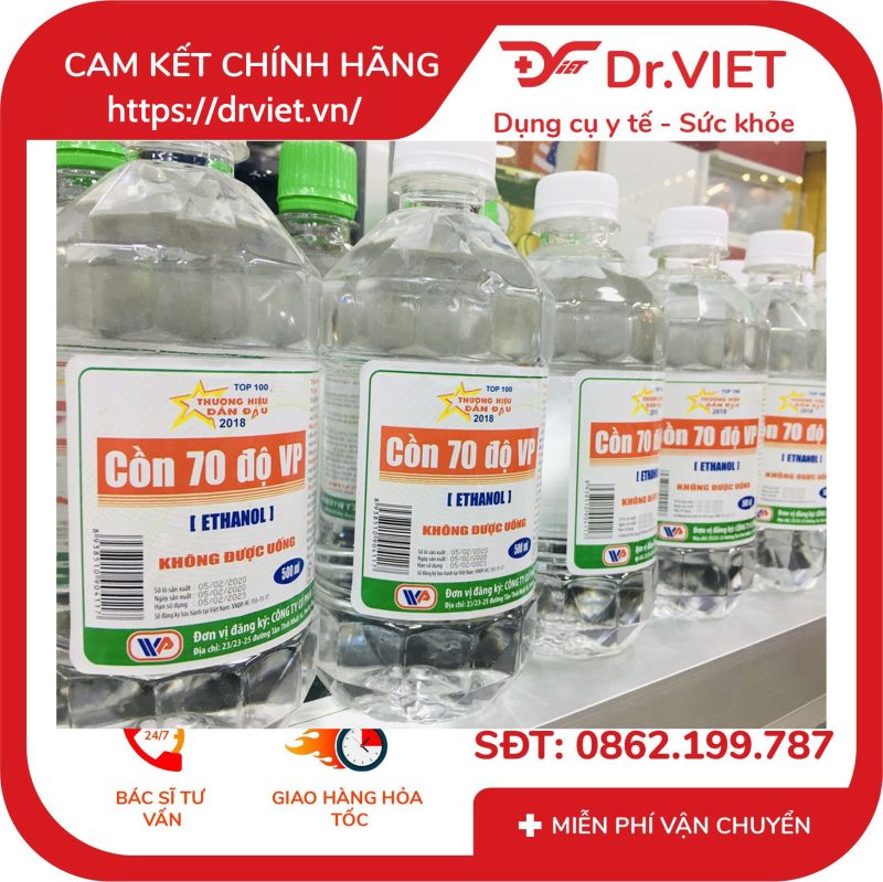 Cồn 70 độ Vĩnh Phúc chai 500ml