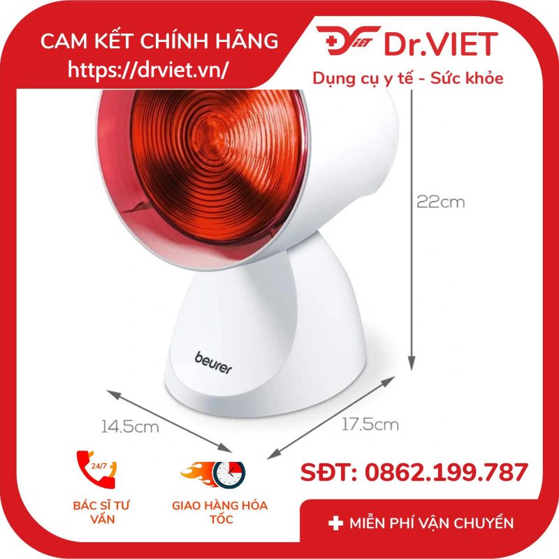 Đèn Hồng Ngoại Trị Liệu Beurer IL21 Công Suất 150W 10 Đèn Hồng Ngoại Trị Liệu Beurer IL21 Công Suất 150W