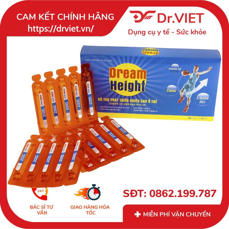 Siro Dream Height Dạng Ống Hỗ Trợ Tăng Chiều Cao Hộp 20 ống