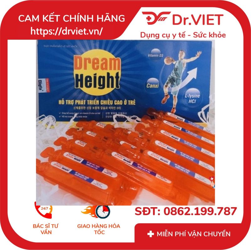 Siro Dream Height Dạng Ống Hỗ Trợ Tăng Chiều Cao Hộp 20 ống 14 Siro Dream Height Dạng Ống Hỗ Trợ Tăng Chiều Cao Hộp 20 ống