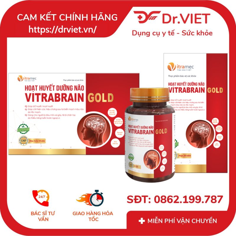 Hoạt huyết dưỡng não Vitrabrain Gold 7 Hoạt huyết dưỡng não Vitrabrain Gold