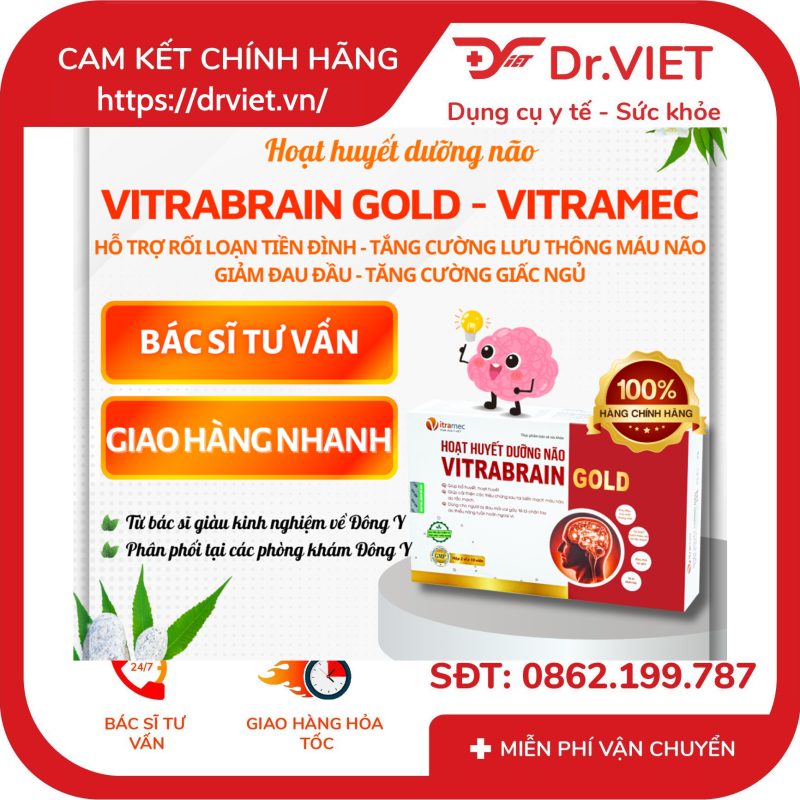 Hoạt huyết dưỡng não Vitrabrain Gold 8 Hoạt huyết dưỡng não Vitrabrain Gold