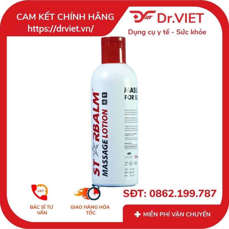 Kem xoa bóp giảm đau cơ Starbalm Massage Lotion 200ml 10 Kem xoa bóp giảm đau cơ Starbalm Massage Lotion 200ml