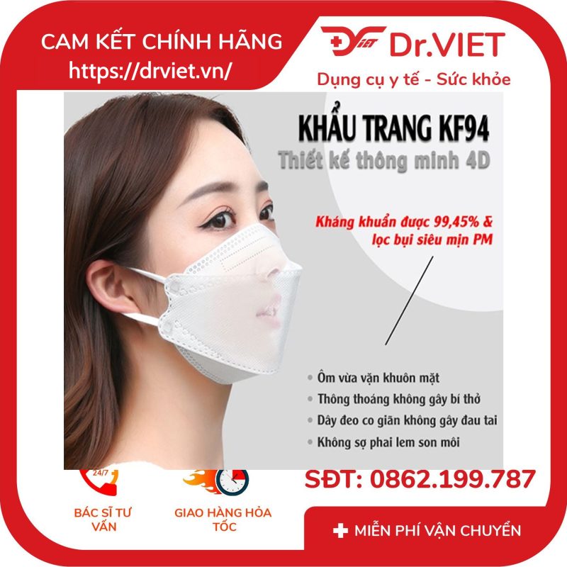 Khẩu trang 4D Hàn Quốc Chuẩn KF94